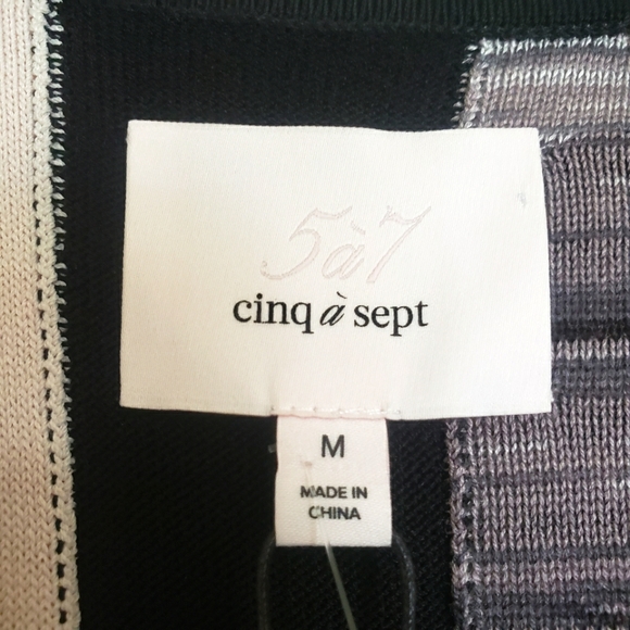 NWT Cinq a Sept Stara Midi Knit Bodycon Dress in Cerise Multi - Picture 4 of 8